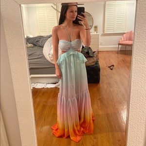 Rococo Sand Leal Cutout Maxi Dress, SMALL